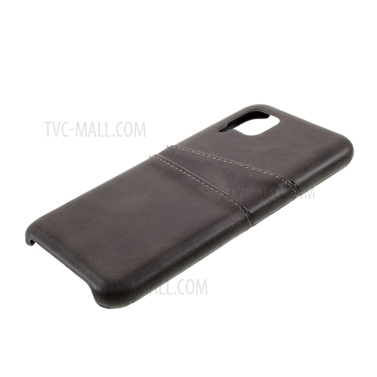 Double Card Slots PU Leather Coated PC Case for Huawei P40 lite/Nova 7i/nova 6 SE - Grey-3