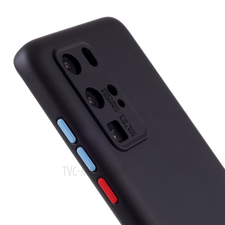 Detachable Side Buttons Case Liquid Silicone Protection Shell for Huawei P40 Pro - Black-5