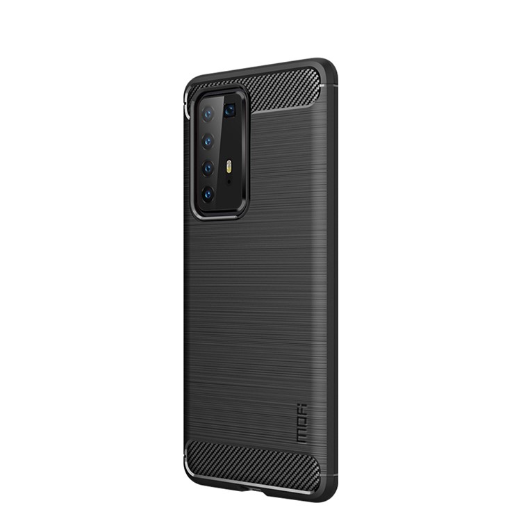 MOFI Brushed TPU Carbon Fiber Cell Phone Case for Huawei P40 Pro/P40 Pro+ - Black-2