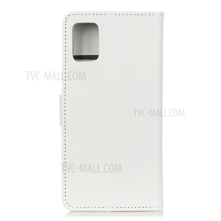 Litchi Skin Wallet Leather Stand Case for Huawei nova 7 5G - White-2