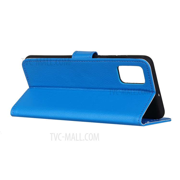 Litchi Skin Wallet Leather Stand Case for Huawei nova 7 5G - Blue-11