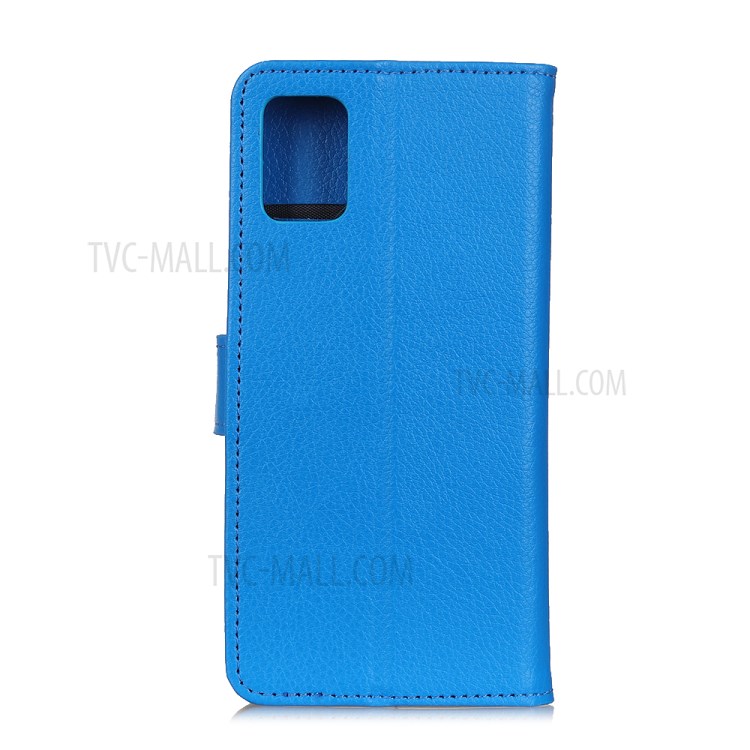 Litchi Skin Wallet Leather Stand Case for Huawei nova 7 5G - Blue-2