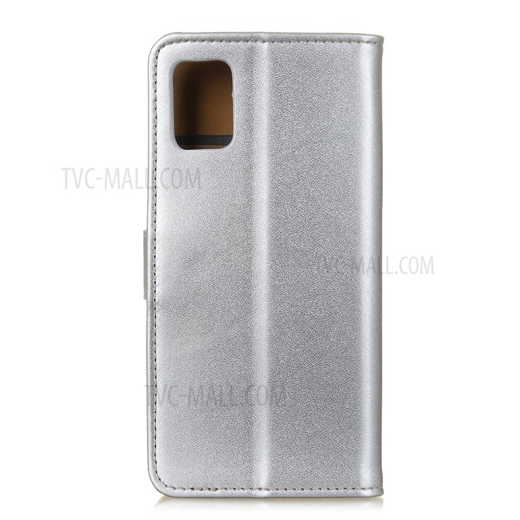 PU Leather Wallet Magnetic Phone Casing Flip Shell for Huawei nova 7 5G - Silver-2