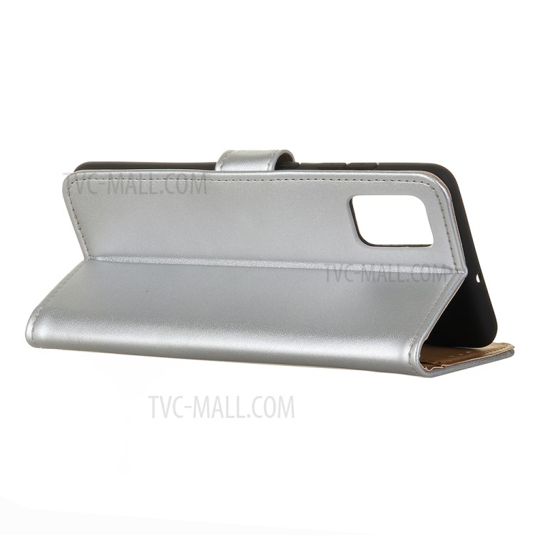 PU Leather Wallet Magnetic Phone Casing Flip Shell for Huawei nova 7 5G - Silver-9