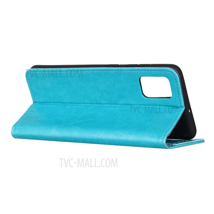 Caso Del Basamento Del Pazzo Protezione Cavallo Portafogli In Pelle Per Huawei Nova 7 5G - Blu-11