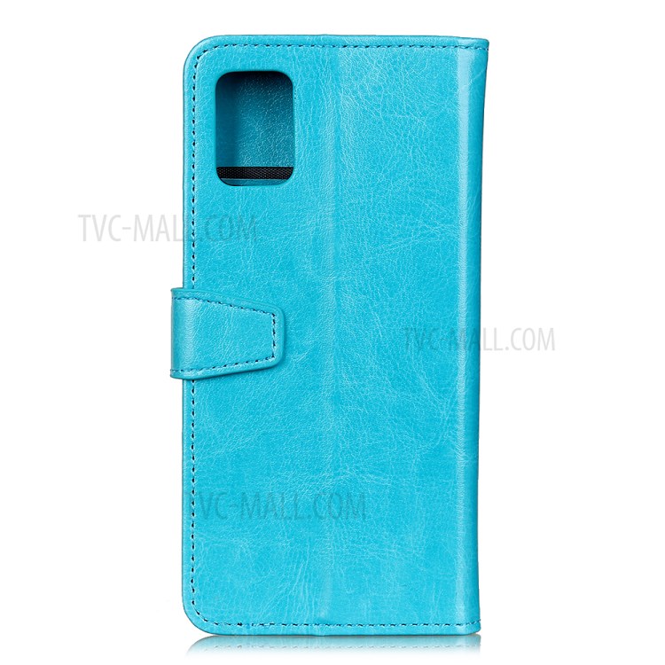 Caso Del Basamento Del Pazzo Protezione Cavallo Portafogli In Pelle Per Huawei Nova 7 5G - Blu-2