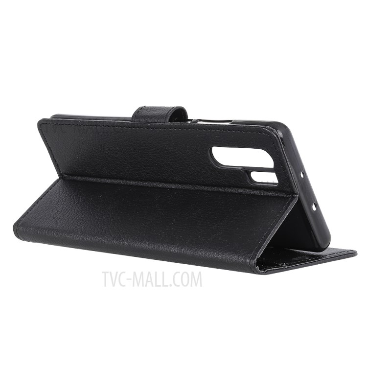 Classics Litchi Skin Leather Shell Stand Wallet Case for Huawei nova 7 SE - Black-11