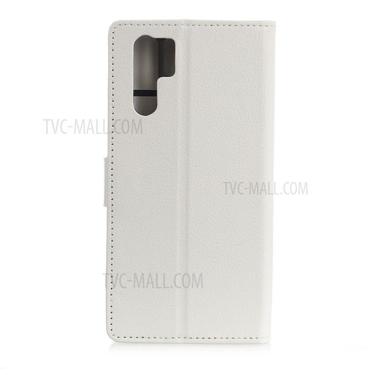 Classics Litchi Skin Leather Shell Stand Wallet Case for Huawei nova 7 SE - White-2