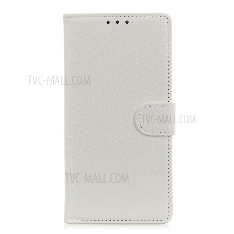 Classics Litchi Skin Leather Shell Stand Wallet Case for Huawei nova 7 SE - White-3