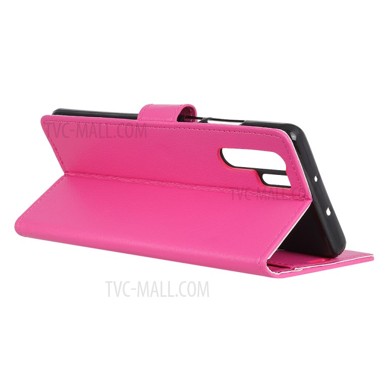 Classics Litchi Skin Leather Shell Stand Wallet Case for Huawei nova 7 SE - Rose-11