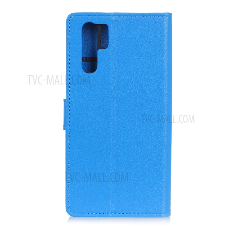 Classics Litchi Skin Leather Shell Stand Wallet Case for Huawei nova 7 SE - Blue-2