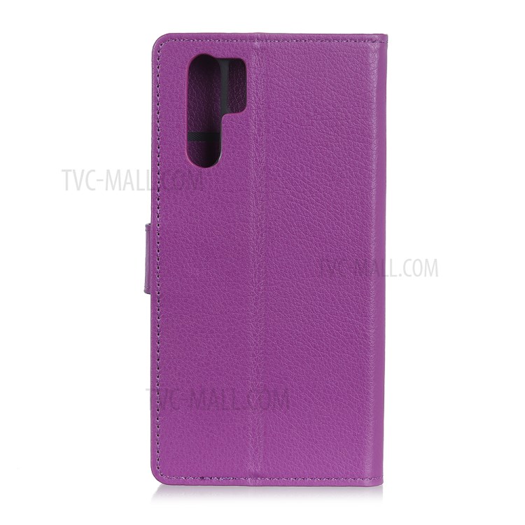 Classics Litchi Skin Leather Shell Stand Wallet Case for Huawei nova 7 SE - Purple-2