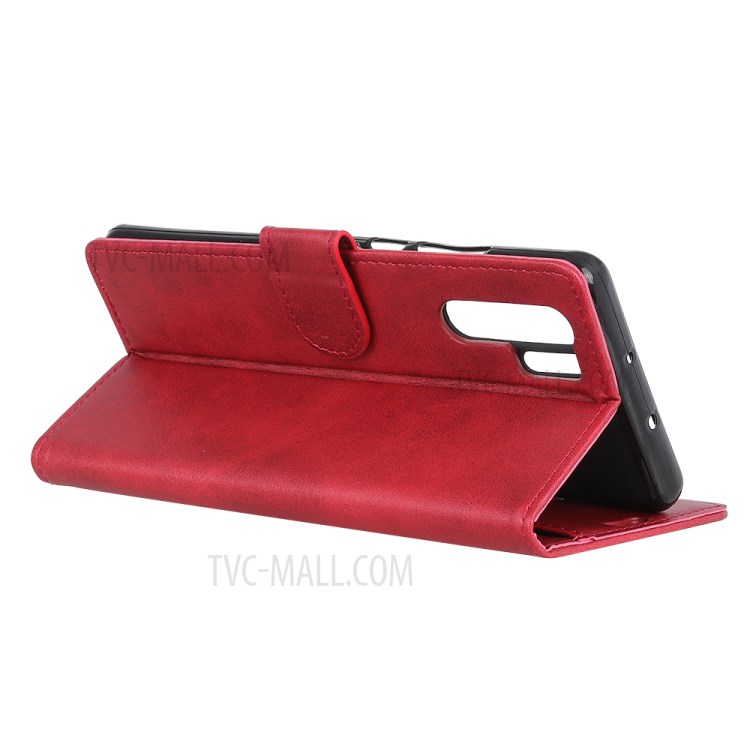 Matte Skin Wallet Leather Stand Case for Huawei nova 7 SE - Red-11