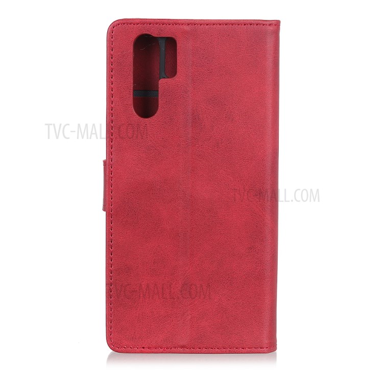 Matte Skin Wallet Leather Stand Case for Huawei nova 7 SE - Red-2