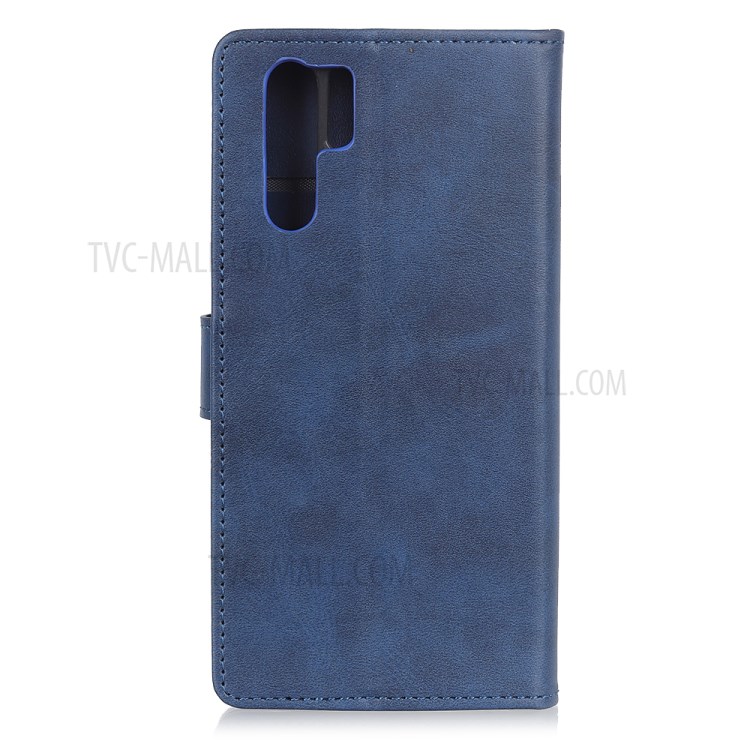Matte Skin Wallet Leather Stand Case for Huawei nova 7 SE - Blue-2