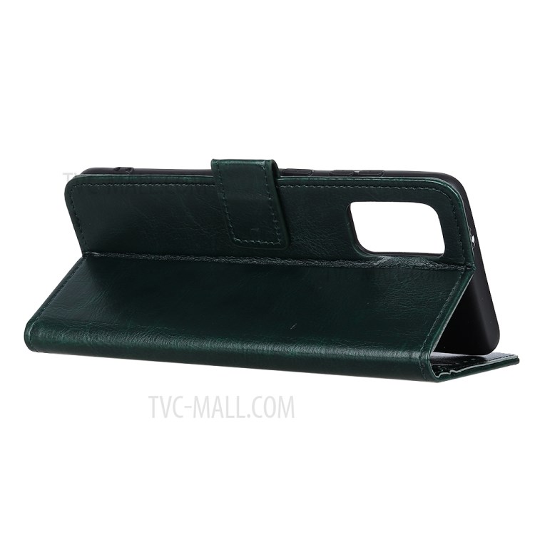 Crazy Horse Wallet Magnetic Leather Case Flip Phone Cover for Honor 30 Pro/Honor 30 Pro+/Plus - Green-2