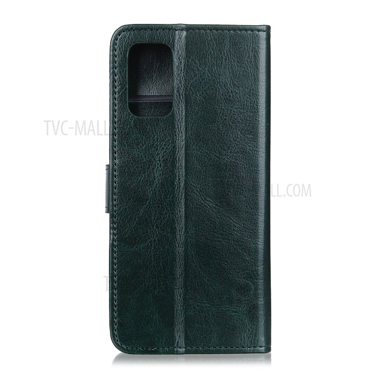 Crazy Horse Wallet Magnetic Leather Case Flip Phone Cover for Honor 30 Pro/Honor 30 Pro+/Plus - Green-3