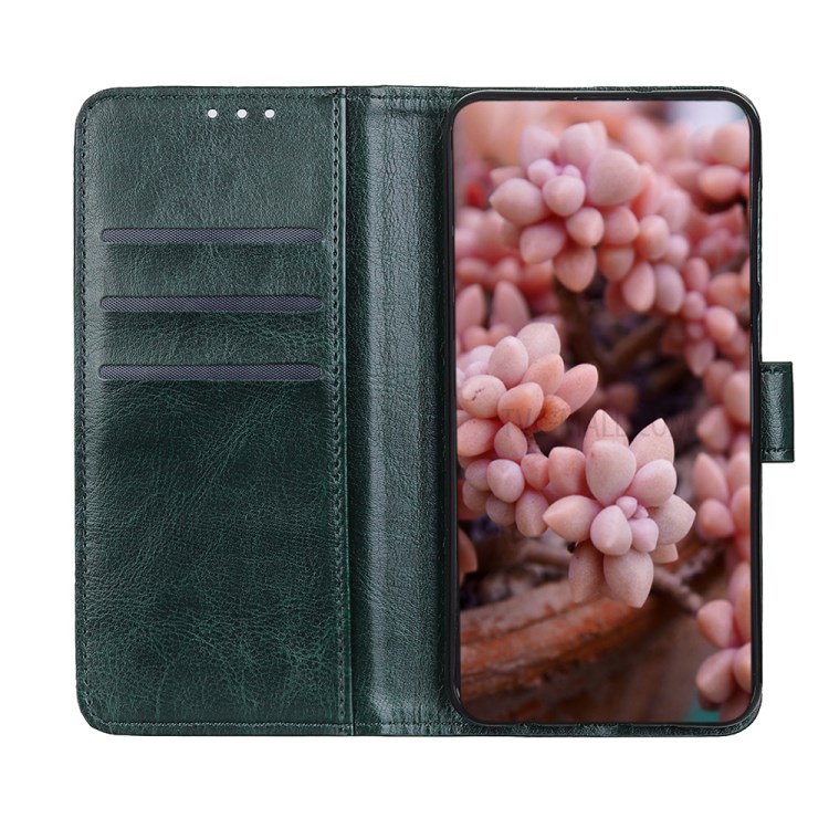 Crazy Horse Wallet Magnetic Leather Case Flip Phone Cover for Honor 30 Pro/Honor 30 Pro+/Plus - Green-8