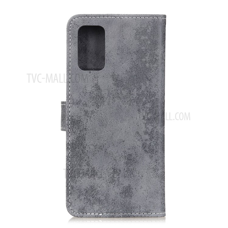 Retro PU Leather Cell Phone Case with Stand Wallet Shell for Honor 30 Pro/30 Pro+/Plus - Grey-2