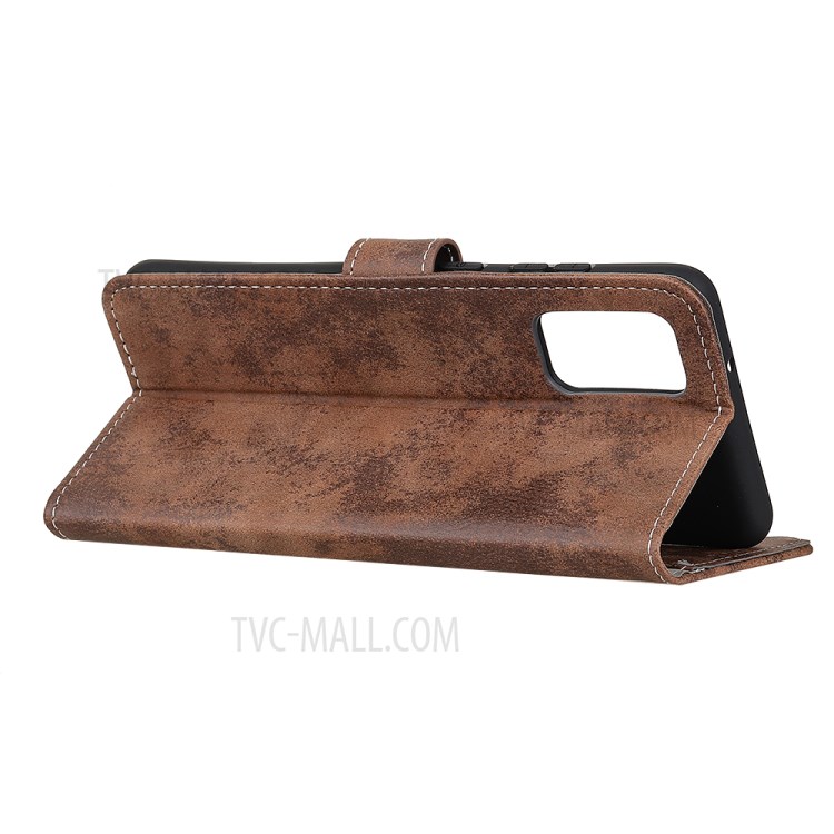 Retro PU Leather Cell Phone Case with Stand Wallet Shell for Honor 30 Pro/30 Pro+/Plus - Coffee-3
