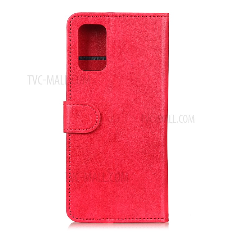 Magnetic Litchi Texture Wallet Stand Leather Cover Shell for Honor 30 Pro/30 Pro+/Plus - Red-2