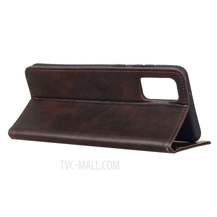Magnetic Litchi Texture Wallet Stand Leather Cover Shell for Honor 30 Pro/30 Pro+/Plus - Coffee-3