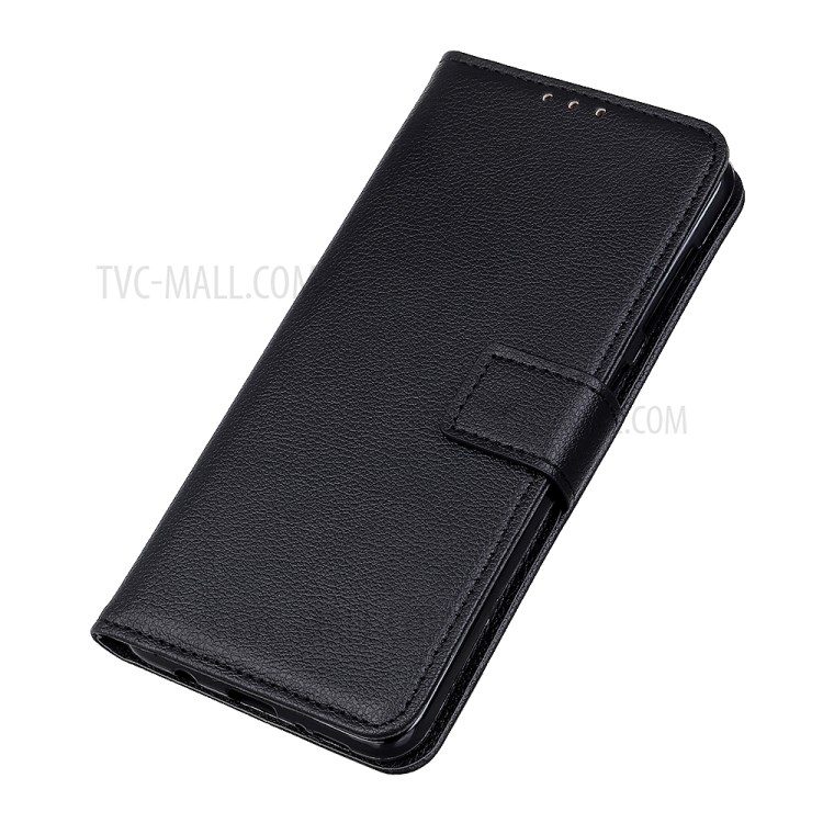 Litchi Skin Leather Wallet Phone Cover for Huawei Nova 7 5G - Black-7