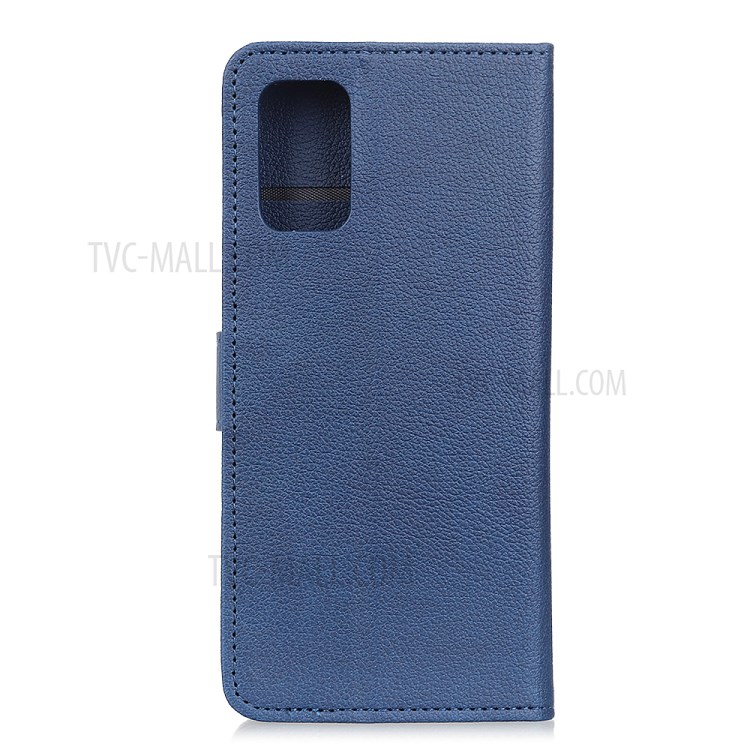 Litchi Skin Leather Wallet Phone Cover for Huawei Nova 7 Pro 5G - Blue-2