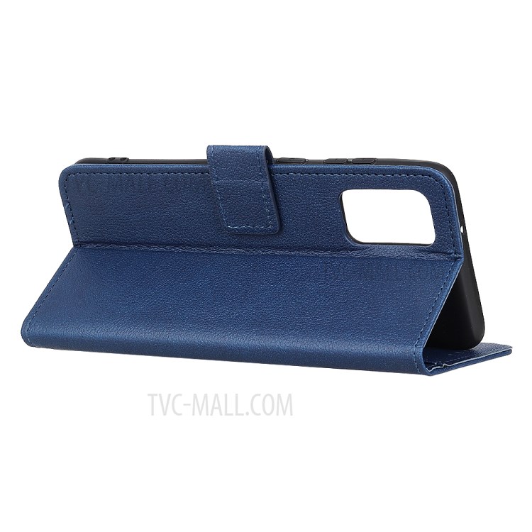 Litchi Skin Leather Wallet Phone Cover for Huawei Nova 7 Pro 5G - Blue-3