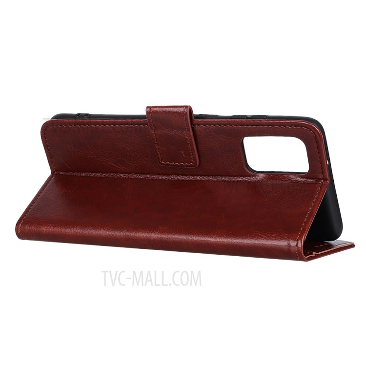 Crazy Horse Wallet Magnetic Flip Leather Case for Huawei nova 7 Pro 5G - Brown-3