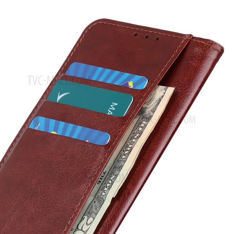 Crazy Horse Wallet Magnetic Flip Leather Case for Huawei nova 7 Pro 5G - Brown-7