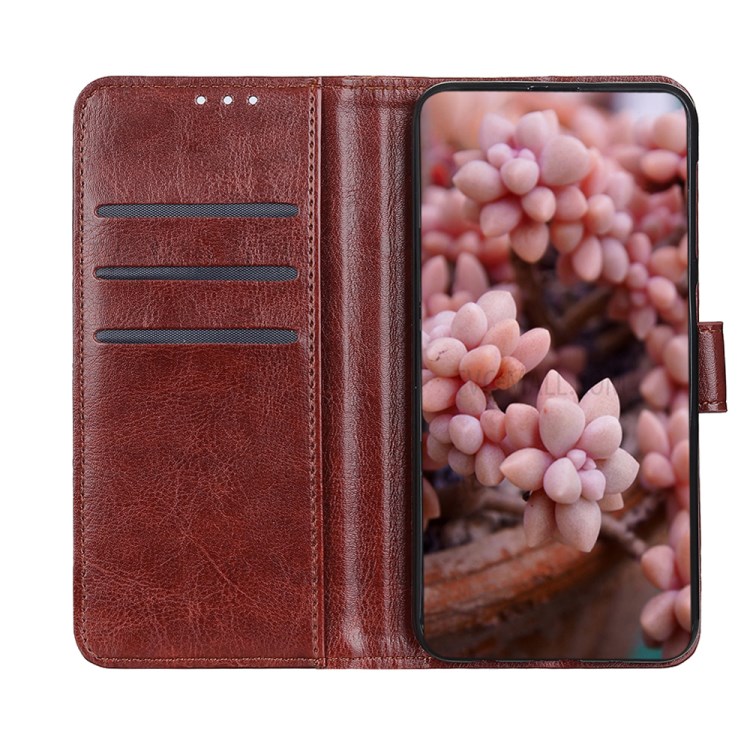 Crazy Horse Wallet Magnetic Flip Leather Case for Huawei nova 7 Pro 5G - Brown-8