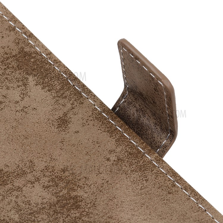 Vintage Leather Wallet Phone Case for Huawei Nova 7 Pro 5G - Brown-6