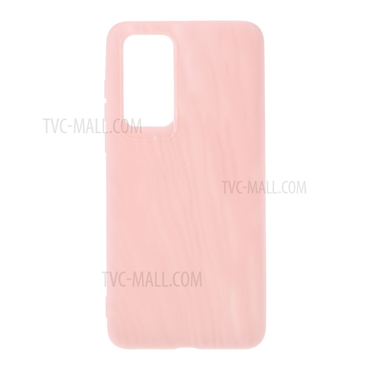 Quicksand Texture Frosted TPU Cell Phone Cover for Huawei P40 - Pink-1