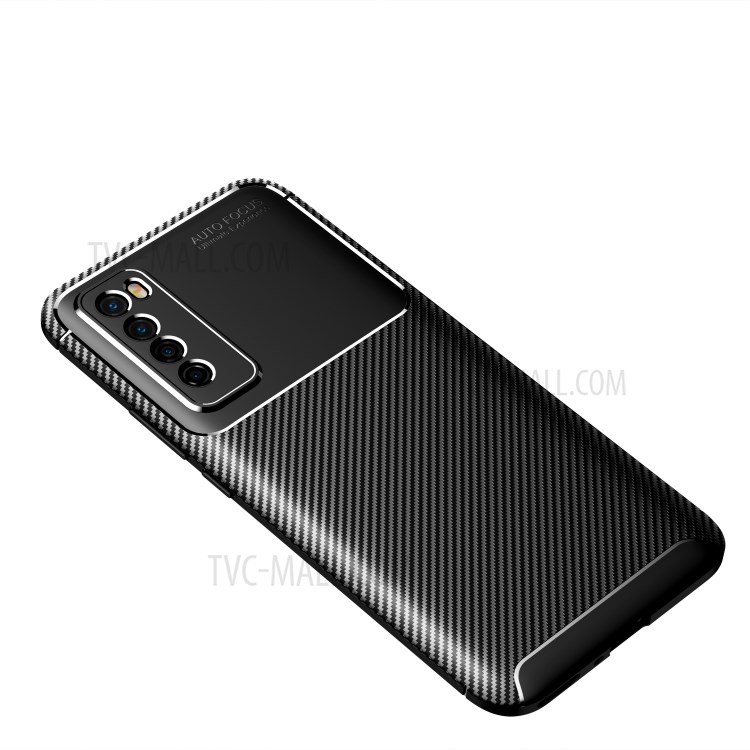 Carbon Fiber TPU Shockproof Protective Cover for Huawei nova 7 5G - Black-1