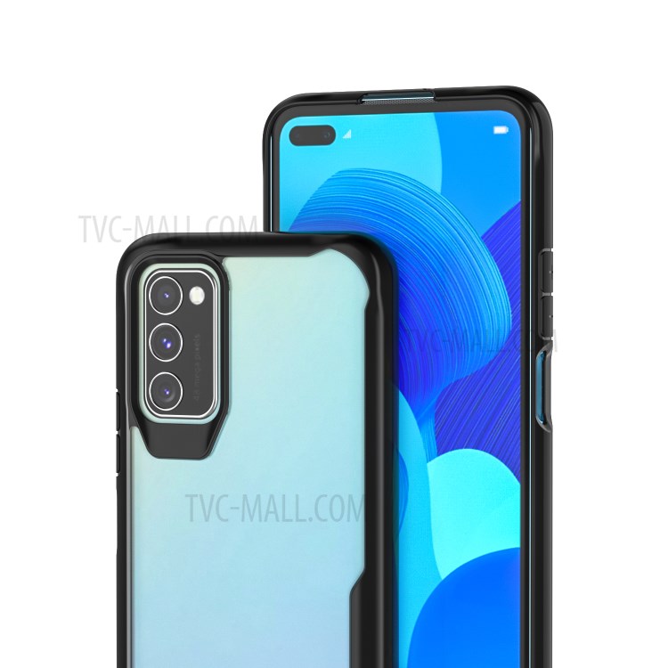 Shock-resistant PC + TPU Hybrid Phone Case Cover for Huawei Honor 30S - Black-2