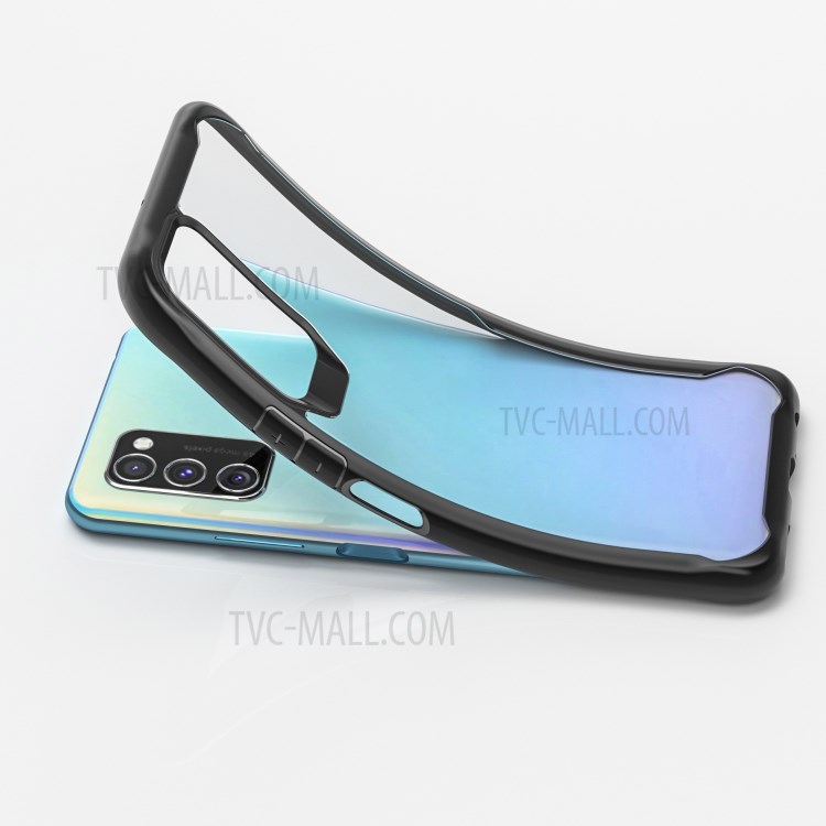 Shock-resistant PC + TPU Hybrid Phone Case Cover for Huawei Honor 30S - Black-4