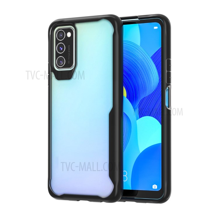 Shock-resistant PC + TPU Hybrid Phone Case Cover for Huawei Honor 30S - Black-5