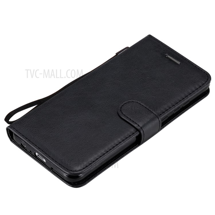 Wallet Stand Flip Leather Phone Cover for Huawei Enjoy 10e - Black-5