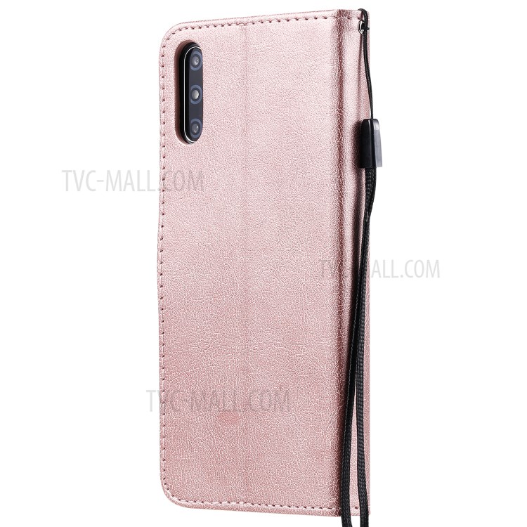 Wallet Stand Flip Leather Phone Cover for Huawei Enjoy 10e - Rose Gold-3