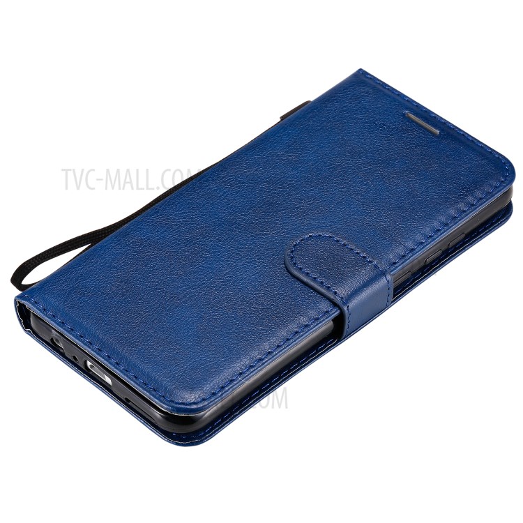 Wallet Stand Flip Leather Phone Cover for Huawei Enjoy 10e - Blue-5