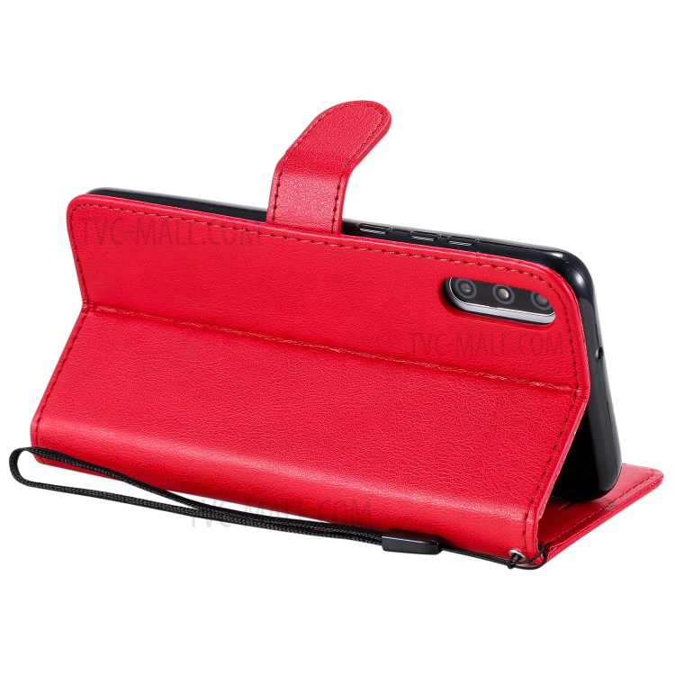 Wallet Stand Flip Leather Phone Cover for Huawei Enjoy 10e - Red-7