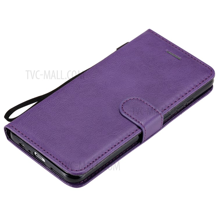 Wallet Stand Flip Leather Phone Cover for Huawei Enjoy 10e - Purple-4