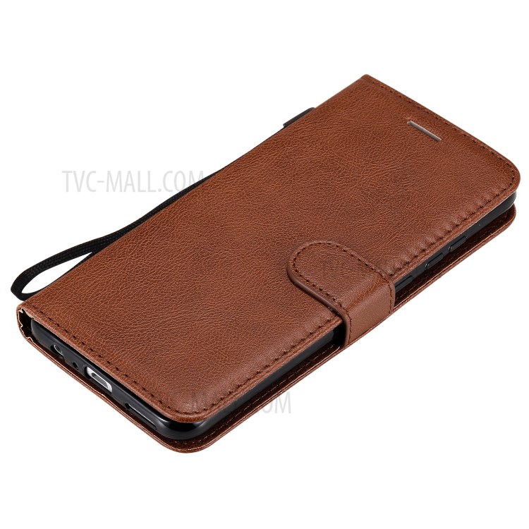Wallet Stand Flip Leather Phone Cover for Huawei Enjoy 10e - Brown-5