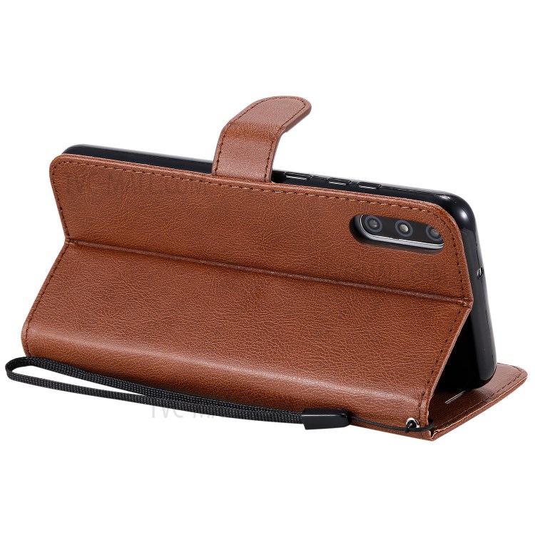 Wallet Stand Flip Leather Phone Cover for Huawei Enjoy 10e - Brown-7