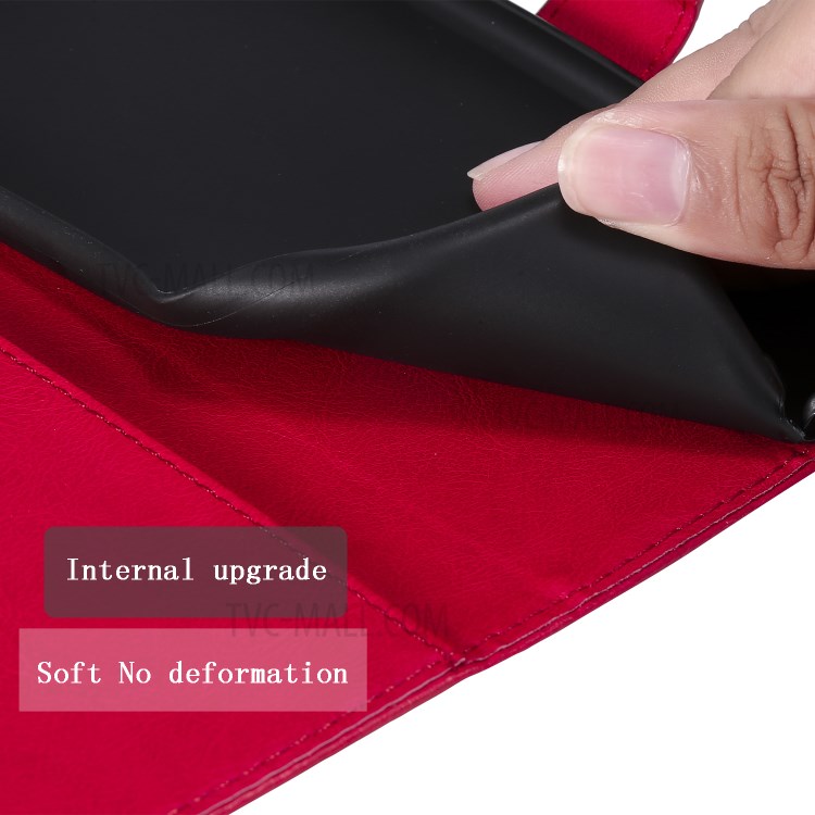 Wallet Leather Stand Case for Huawei P40 - Red-11