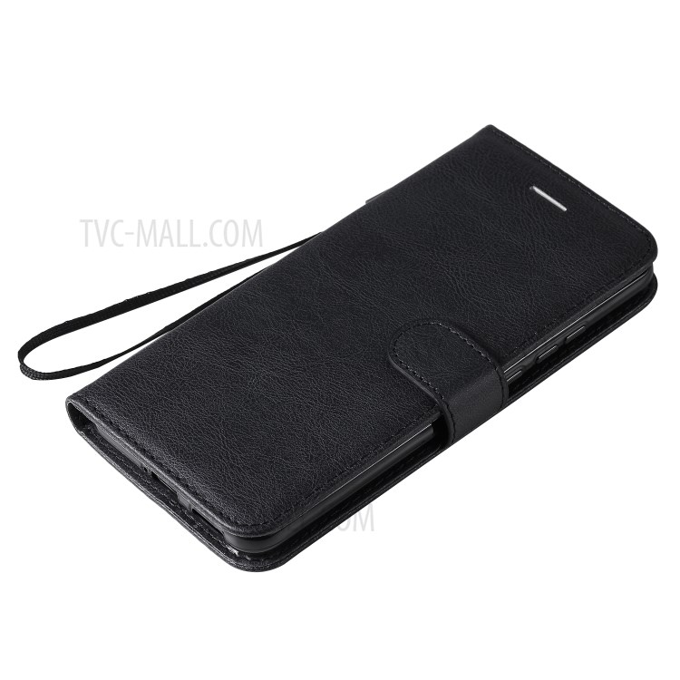 PU Leather Wallet Stand Case for Huawei P40 Pro - Black-5