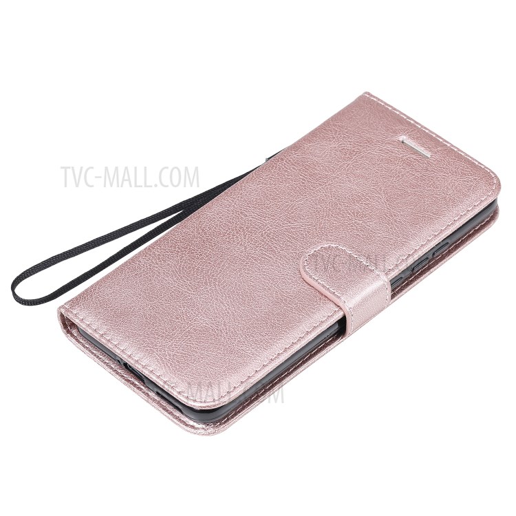 PU Leather Wallet Stand Case for Huawei P40 Pro - Rose Gold-5