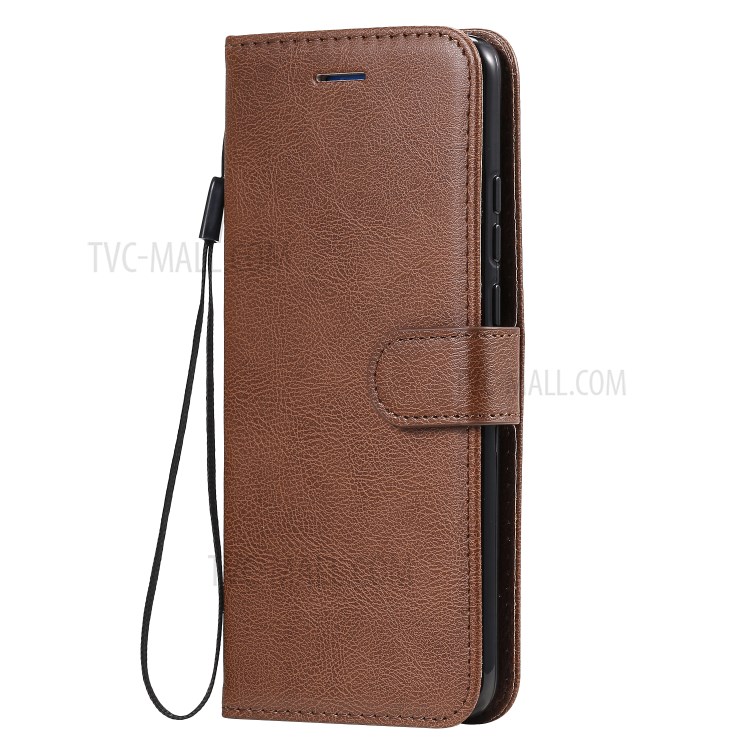 PU Leather Wallet Stand Case for Huawei P40 Pro - Brown-2