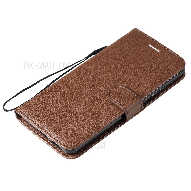 PU Leather Wallet Stand Case for Huawei P40 Pro - Brown-5